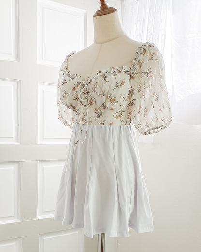 Arielle Floral Ruffle Trim Milkmaid Top