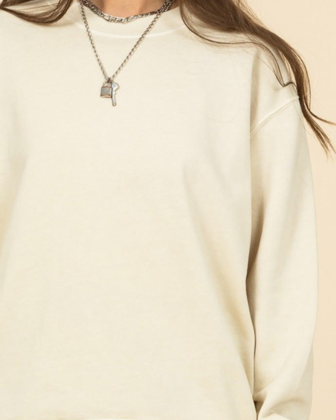 Gia Oversized Crewneck Sweatshirt (Sage)