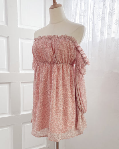 Rosalind Strapless Off-the-Shoulder Babydoll Dress