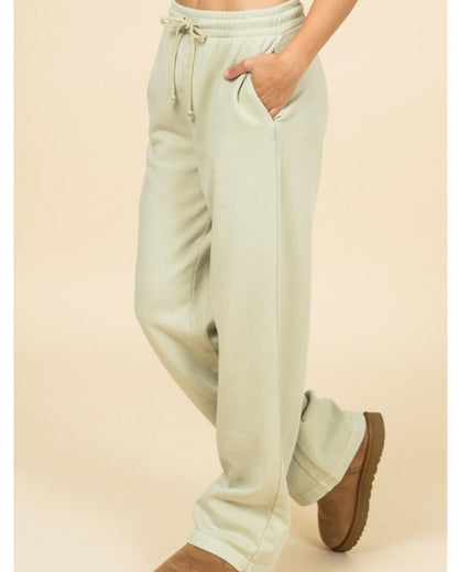 Gia Oversized Drawstring Sweatpants (Sage)