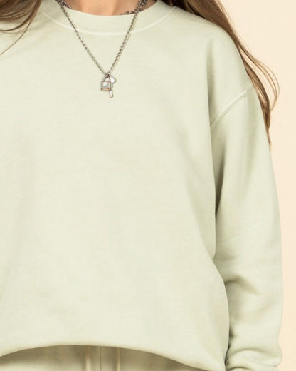 Gia Oversized Crewneck Sweatshirt (Sage)