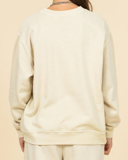 Gia Oversized Crewneck Sweatshirt (Sage)