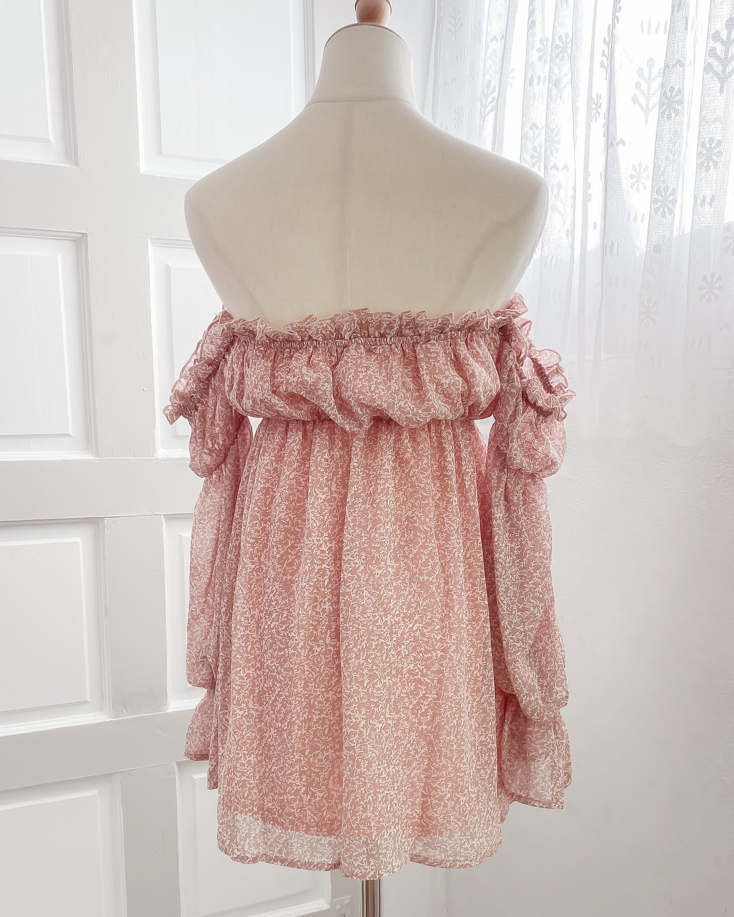 Rosalind Strapless Off-the-Shoulder Babydoll Dress